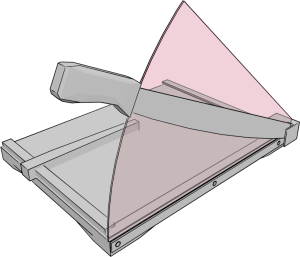 Aufbau Hebelschneider: Schutzblende