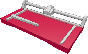 Aufbau Rollenschneidemaschine: Arbeitsfläche