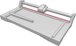 Aufbau Rollenschneider: Untermesser